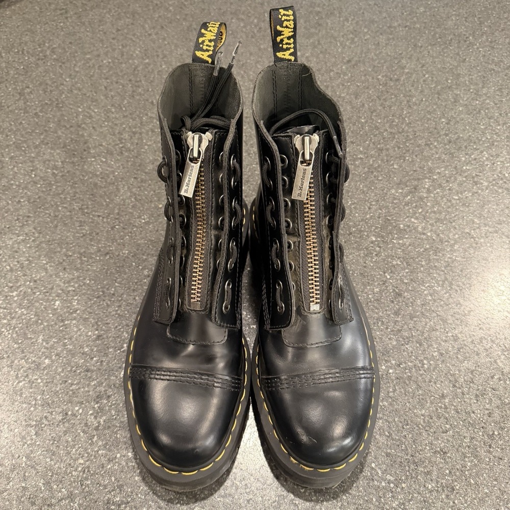 Dr Martens Black Smooth Sinclair Platform Combat Boots US 11  EU 43 - Picture 2 of 8